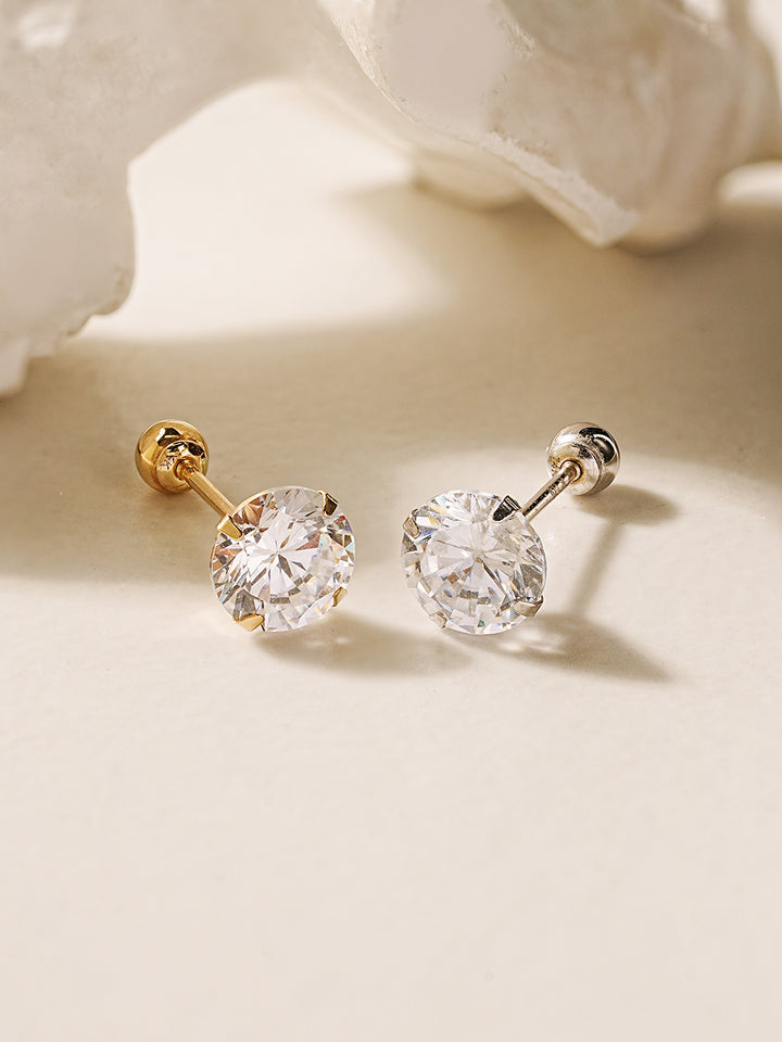 14K Gold Daily Cubic Cartilage Earring 20G