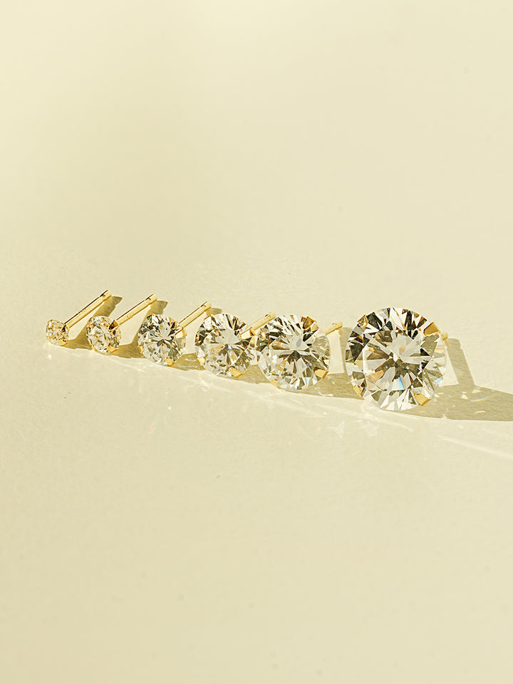 14K Gold Daily Cubic Earring