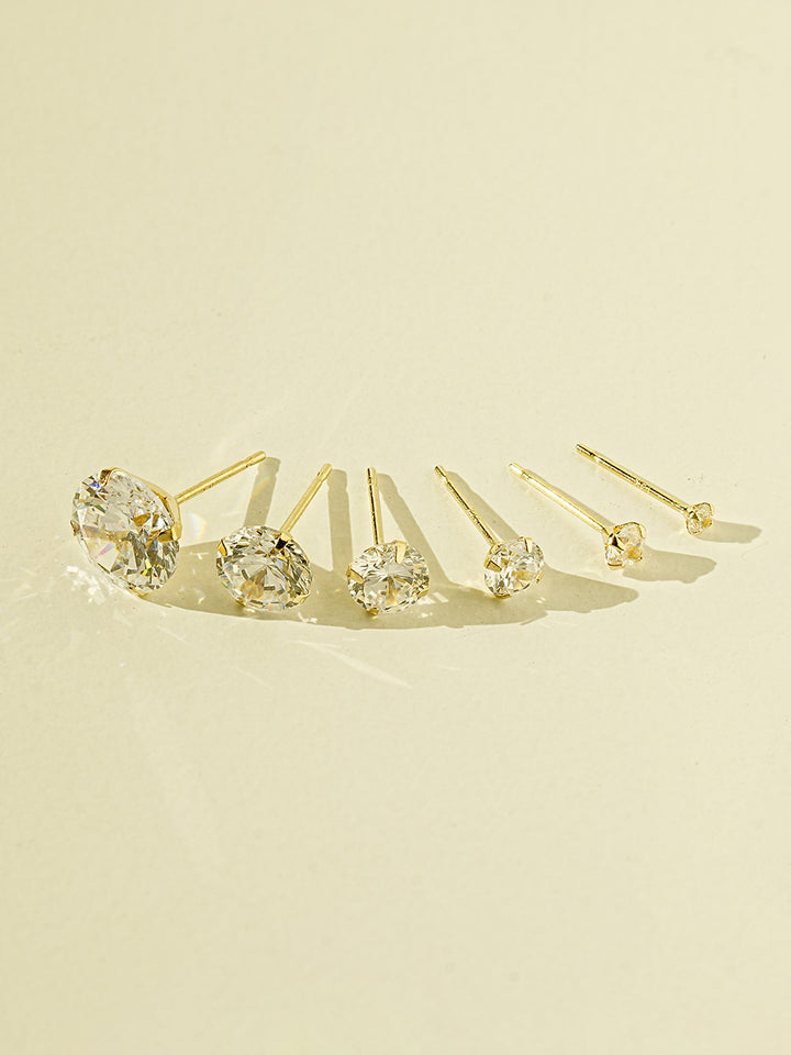 14K Gold Daily Cubic Earring