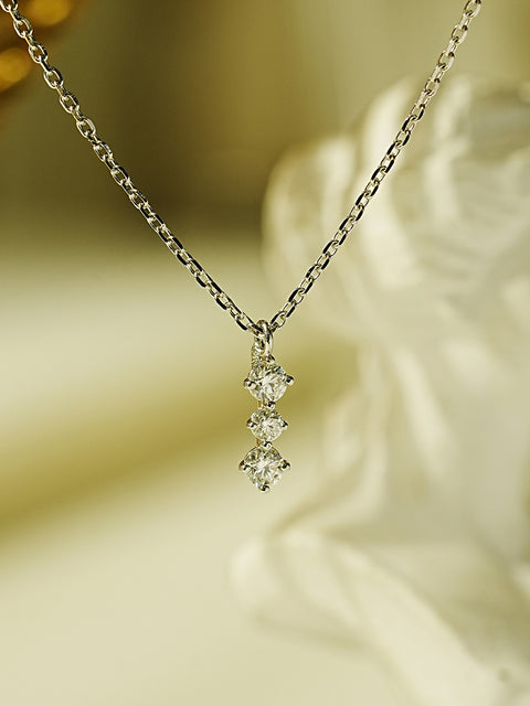 14K 18K Gold Moissanite Moissanite Radi Bar Necklace