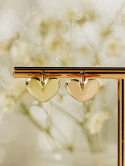 14K Gold Lovely Voluminious Heart Cartilage Hoop Earring