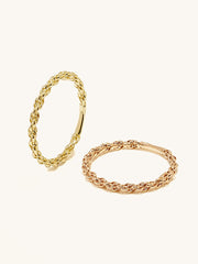 14K 18K Twist Chain Ring