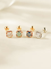 14K Gold Moissanite Kare Cartilage Earring 20G18G16G
