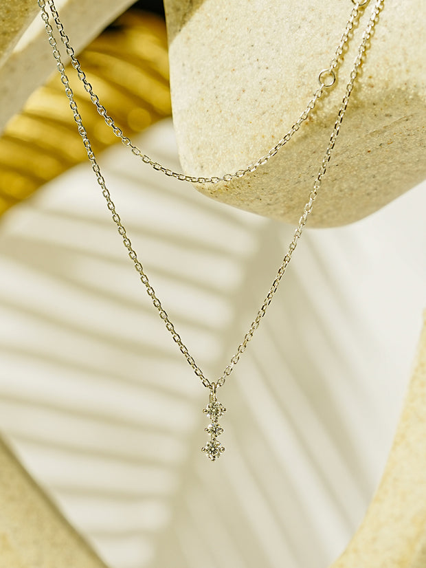 14K 18K Gold Moissanite Moissanite Radi Bar Necklace