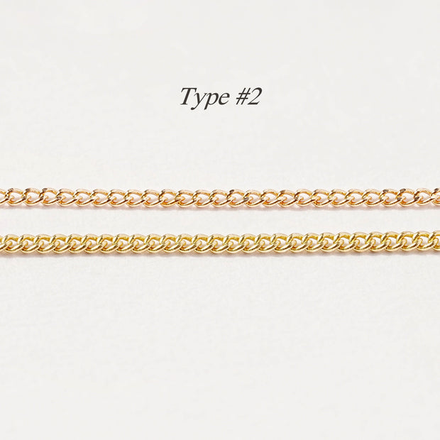 14K gold chain necklace- 6 different types of Chain