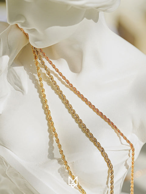 14K 18K Rope Chain Necklace