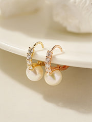 14K 18K Tiffany Waterfresh Pearl Cartilage Hoop Earring