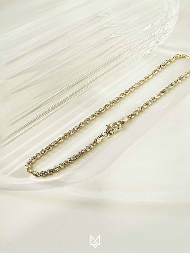 14K Gold Rope Chain Anklet Bracelet