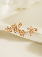 14K Gold Elysee Flower Cartilage Earring 18G16G