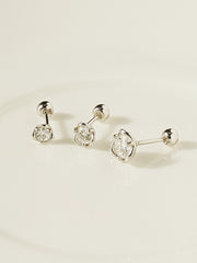 14K Gold Moissanite Triangle Pascal Cartilage Earring 20G18G16G