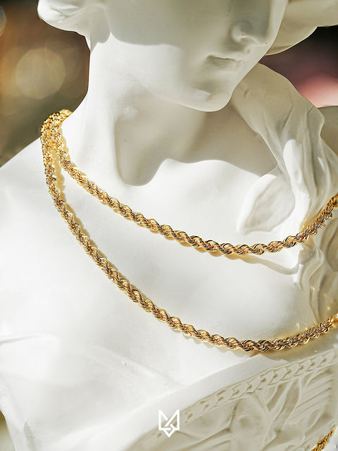 14K Rope Chain Necklace