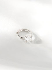 14K 18K Gold Moissanite Round Cartilage Hoop Earring