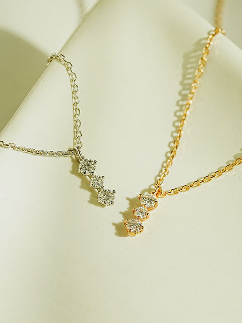 14K 18K Gold Moissanite Moissanite Radi Bar Necklace