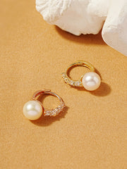 14K 18K Tiffany Waterfresh Pearl Cartilage Hoop Earring