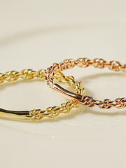 14K 18K Twist Chain Ring