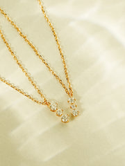 14K 18K Gold Moissanite Moissanite Radi Bar Necklace