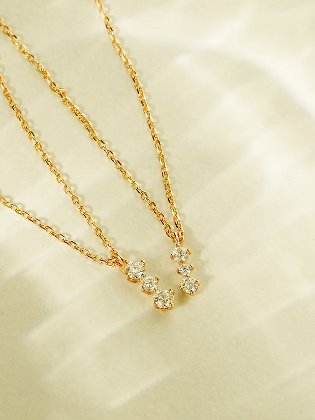 14K 18K Gold Moissanite Moissanite Radi Bar Necklace