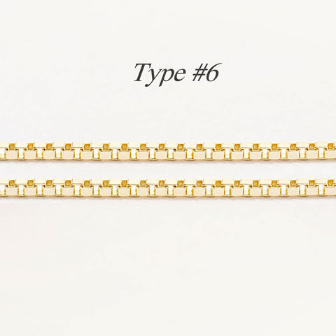 14K gold chain necklace- 6 different types of Chain