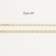 14K gold chain necklace- 6 different types of Chain