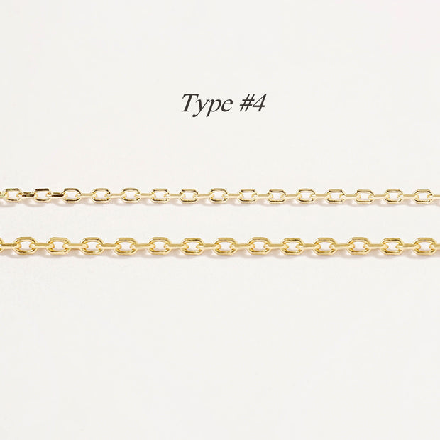 14K gold chain necklace- 6 different types of Chain