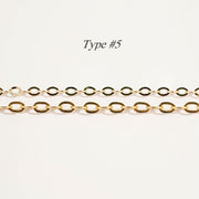 14K gold chain necklace- 6 different types of Chain
