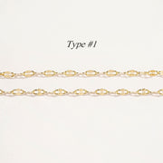 14K gold chain necklace- 6 different types of Chain