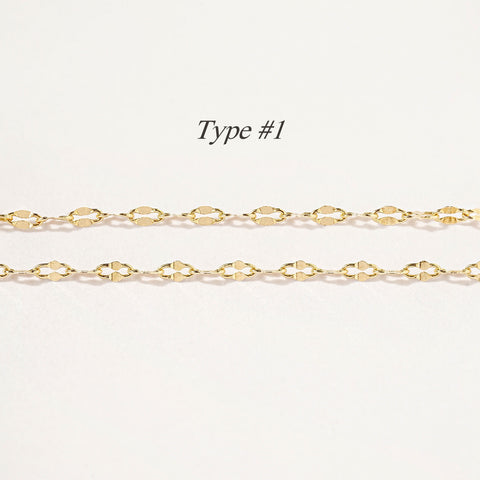 14K gold chain necklace- 6 different types of Chain