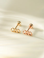 14K Gold Simple Chain Cartilage Earring 20G