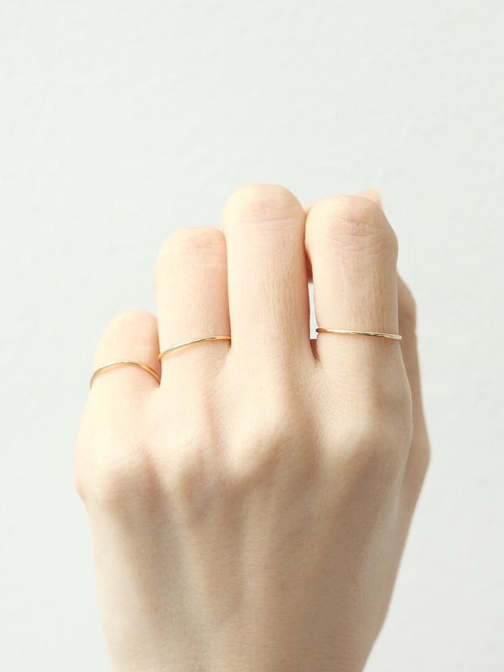 14K Gold Layered DIa Cutting Thin Ring