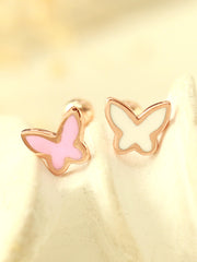 14K Gold Enamel Color Butterfly Cartilage Earring 20G18G16G