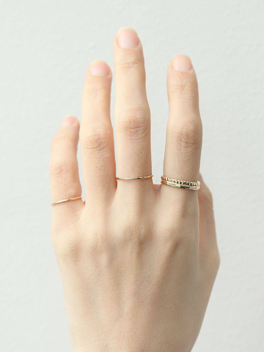 14K Gold Layered DIa Cutting Thin Ring