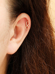 14K Gold Infinite Cartilage Earring 20G18G16G