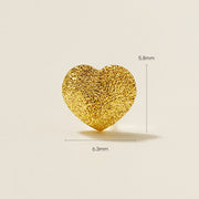 24K Gold Heart Cartilage Earring 20G