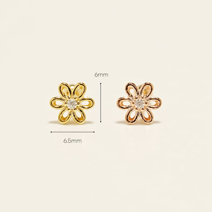 14KGF Flower Dream Earring 20G