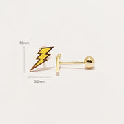 14K Gold Vivid Thunder Cartilage Earring 20G