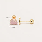 14K Gold Melted Cat Cartilage Earring 20G