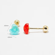 14K Gold Color Heart Candy Cartilage Earring 20G