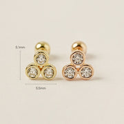 14K Gold Fidget Spin Cubic Cartilage Earring 20G