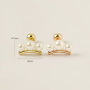 14K Gold Bloom Pearl Cartilage Earring 20G