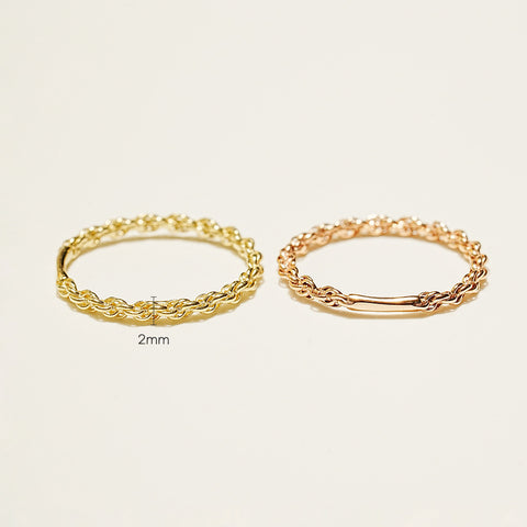 14K 18K Twist Chain Ring