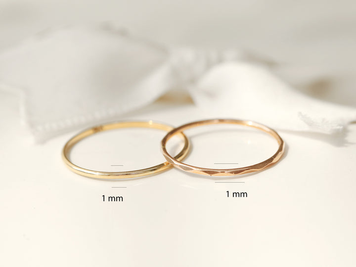 14K Gold Layered DIa Cutting Thin Ring