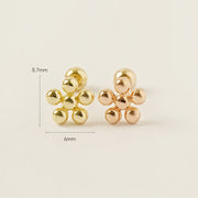 14K Gold Daily Ball Flower Cartilage Earring 20G