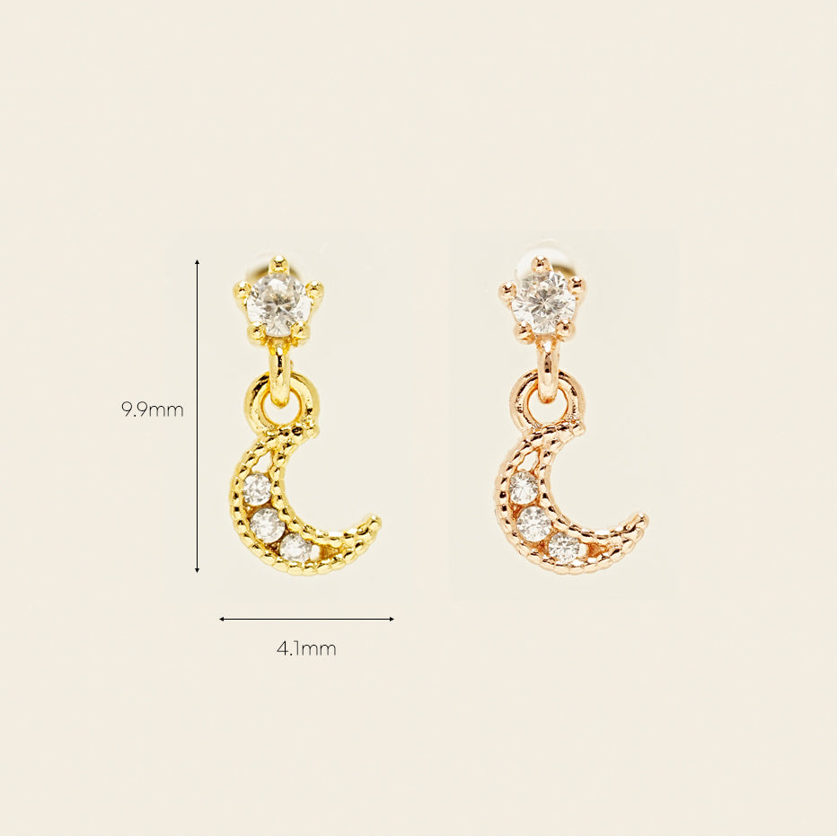 14KGF Lovely Lunar Drop Earring 20G