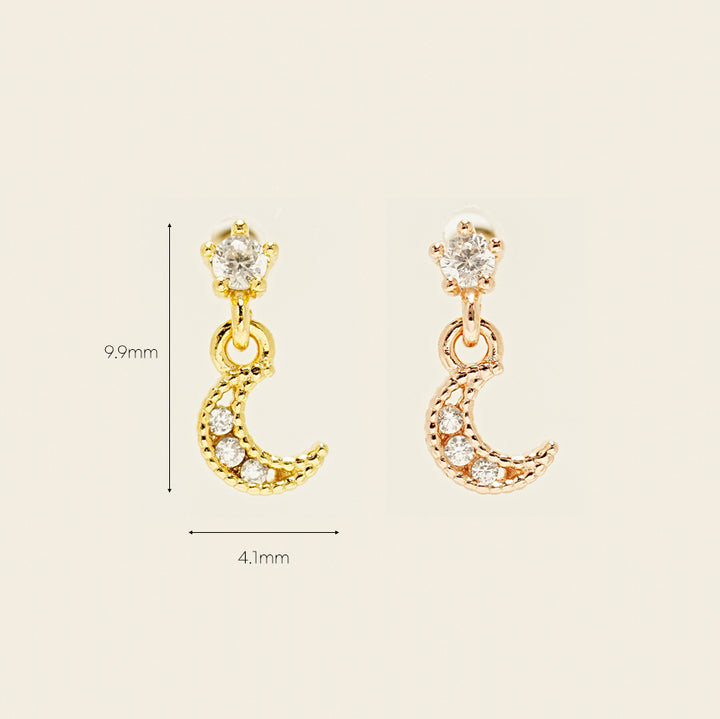 14KGF Lovely Lunar Drop Earring 20G