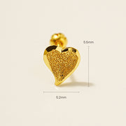 24K Gold Baloon Heart Cartilage Earring 20G