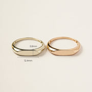 14K 18K Gold Flat Engraving Lettering Ring