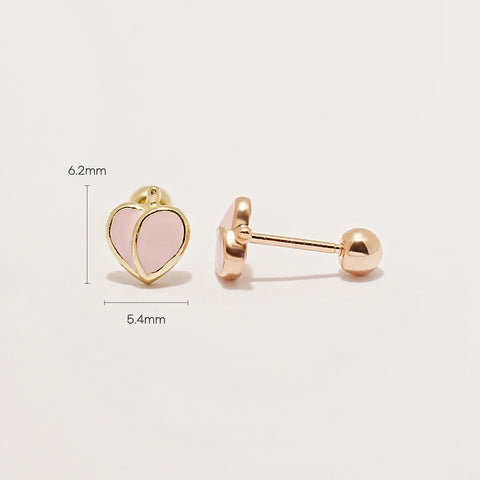 14K Gold Cold Peach Cartilage Earring 20G
