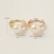 14K 18K Tiffany Waterfresh Pearl Cartilage Hoop Earring