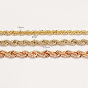 14K 18K Rope Chain Necklace
