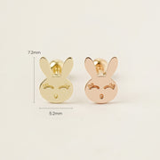 14K Gold Happy Rabbit Cartilage Earring 20G